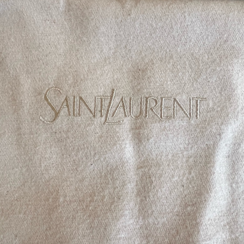 Saint Laurent Cream Fabric Tote